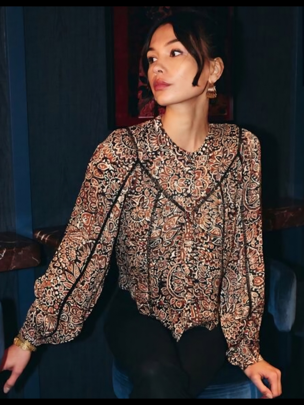 New Love the Label Megan Top - Fire Clay Siz XS